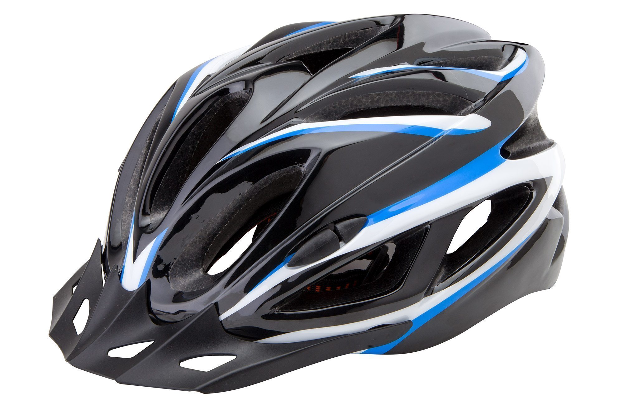 Шлем FSD-HL022 черный с синими полосами р.L(58-60)